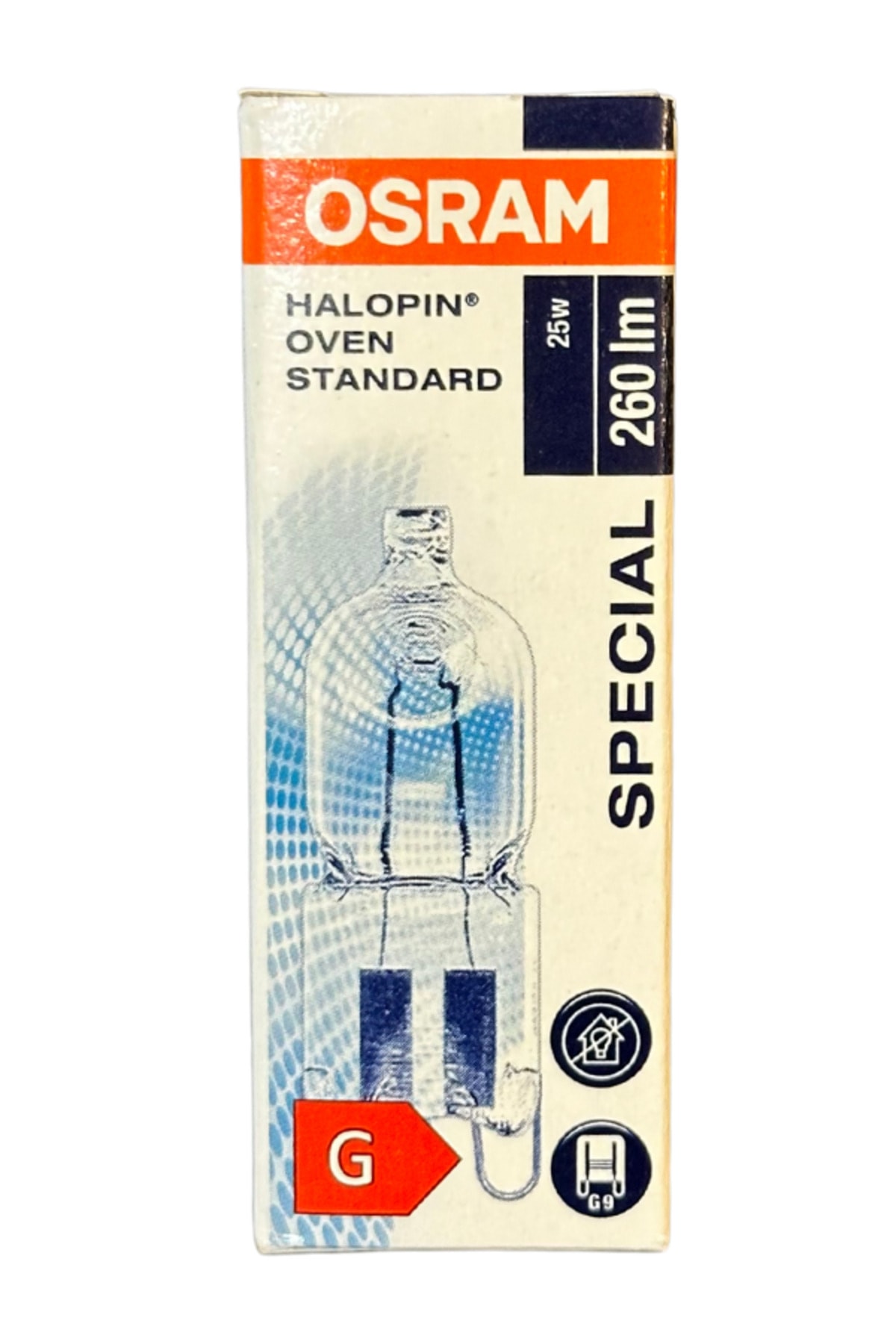 Halopin Oven 25W 2700K (Sarı Işık) G9 Duylu Halojen Fırın Ampulü