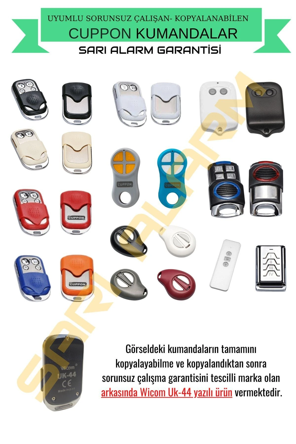 Uk-44 Unıversal Akıllı Öğrenebilen Kepenk-otopark Kumandası 434mhz