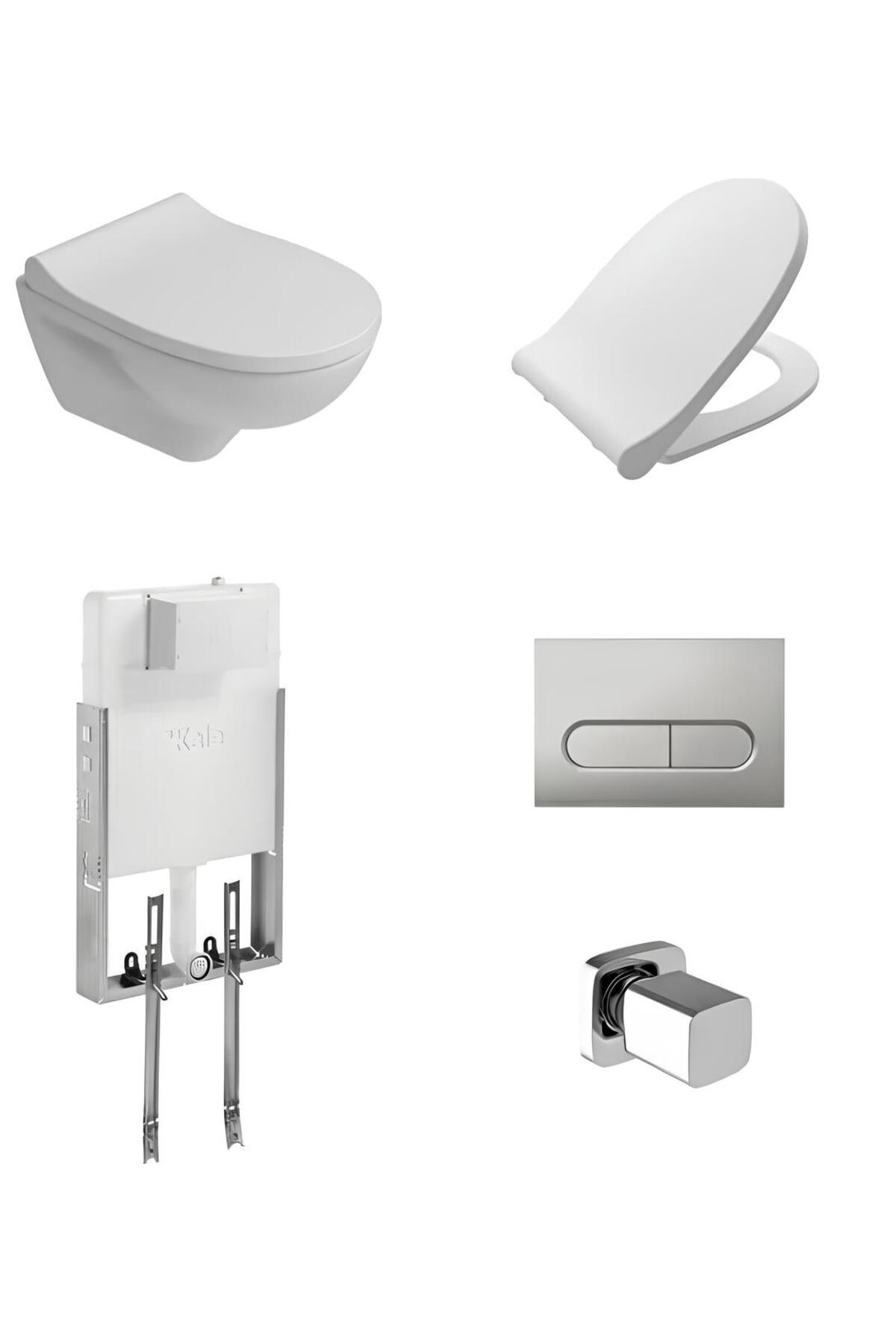 Versus Gömme Rezervuar Seti Optimum Kanalsız Asma Klozet Smart Kapak (YAVAŞ KAPANAN)