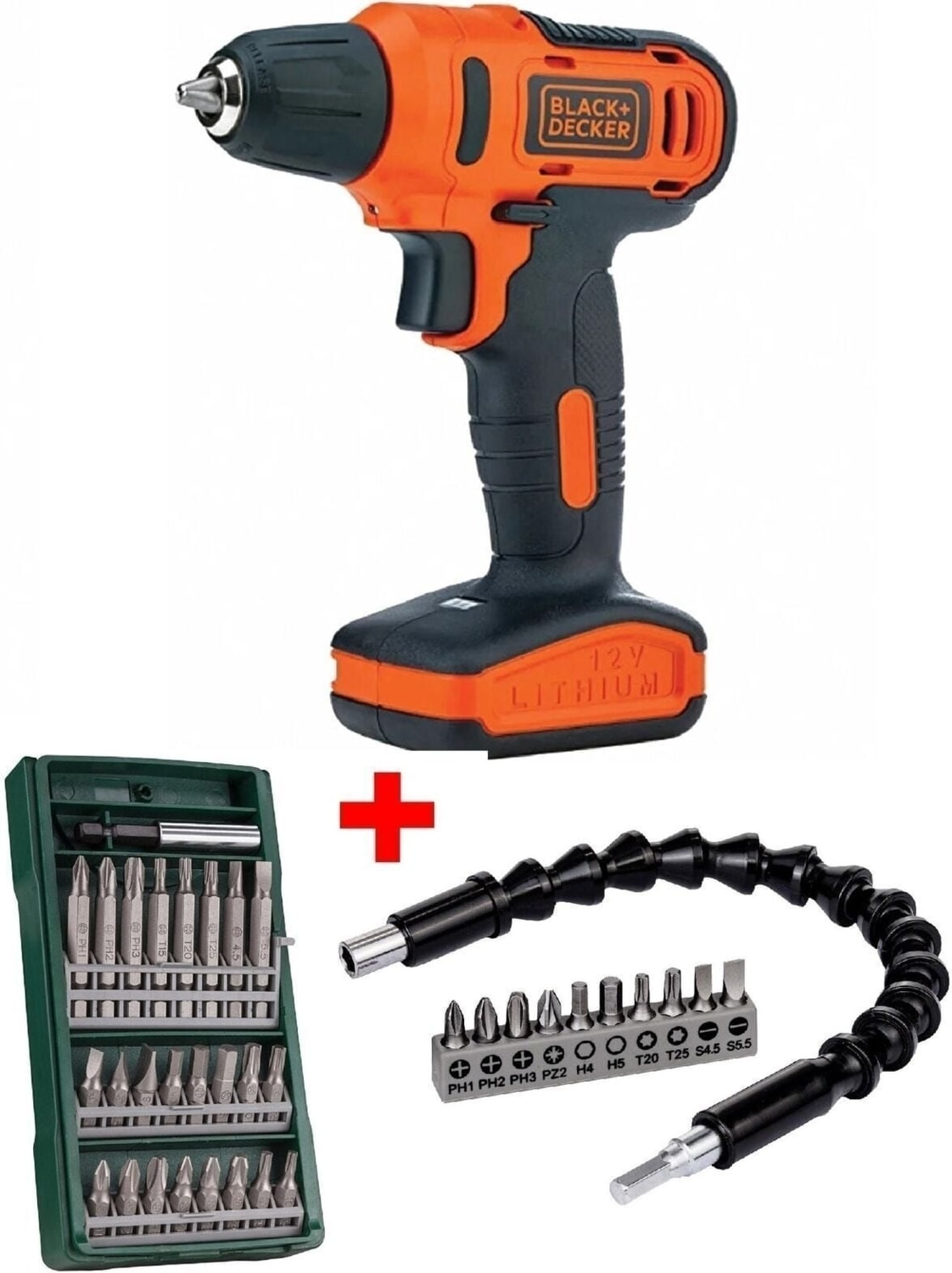 Şarjlı Matkap Akülü Vidalama Şarjlı Vidalama Tornavida + Bosch 25 Parça Uç ve Esnek Uç