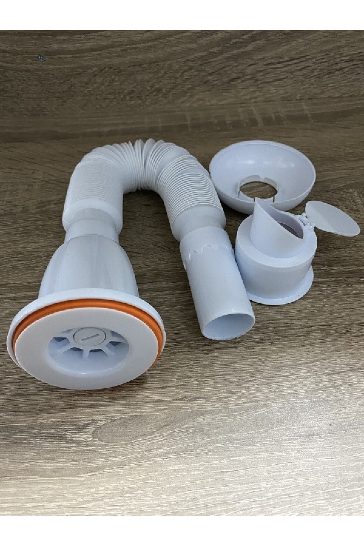 Su Sızdırmaz Koku Önleyici Kapaklı Körüklü Lavabo Sifonu Lavabo Gider Borusu Hortum 80cm