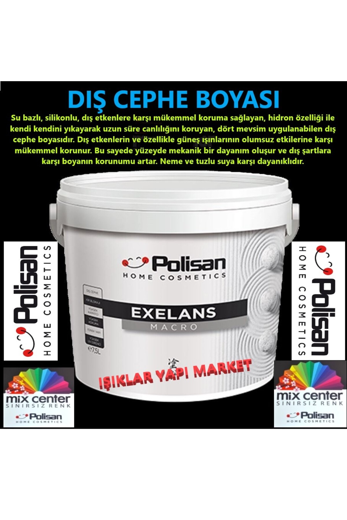 Dış Cephe Boyası-exelans Macro-15litre(20KG.)-cd-8097 Açık Somon