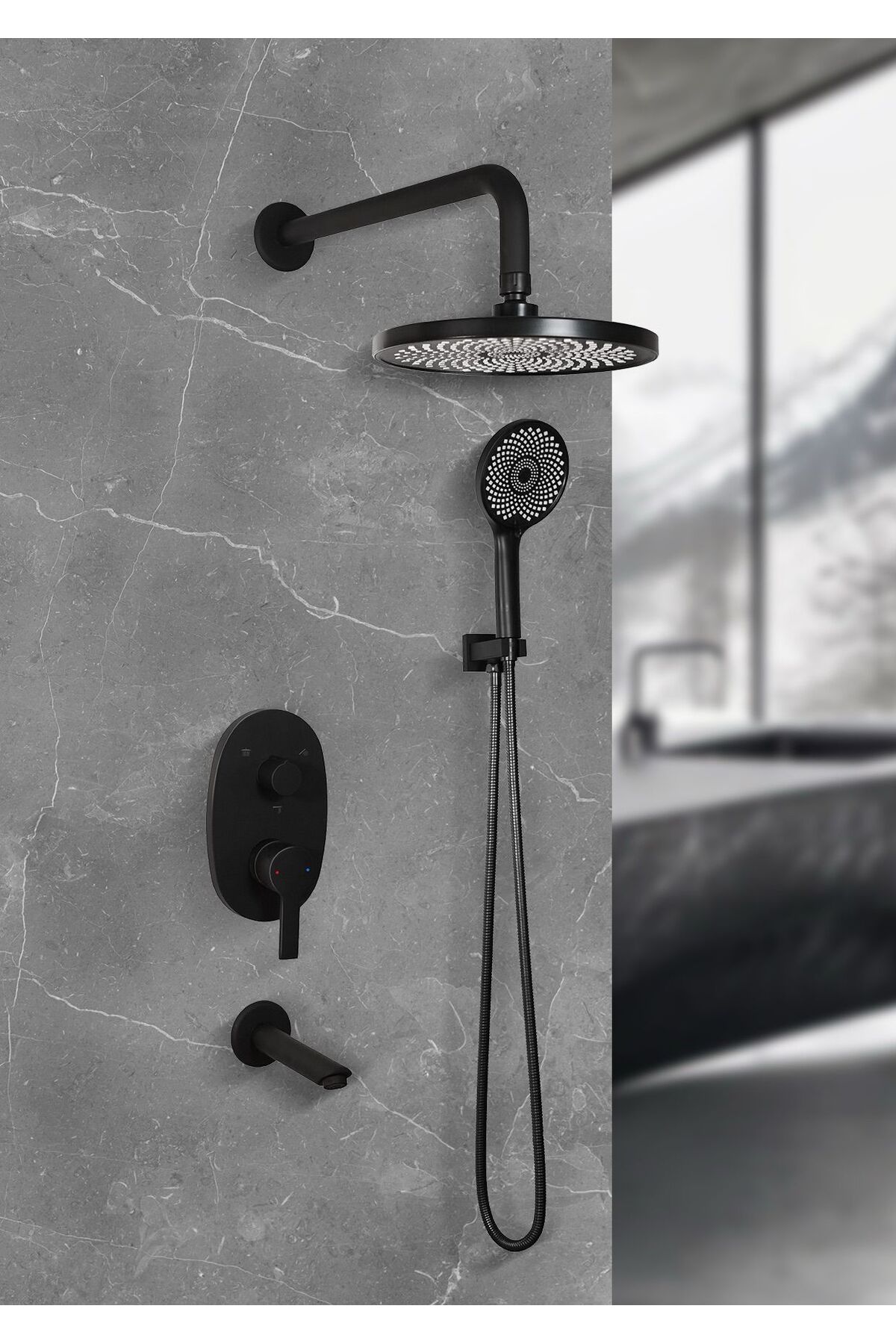 Banyo Bataryası Dahil Ankastre Panel Duş Seti 6 yıl garanti