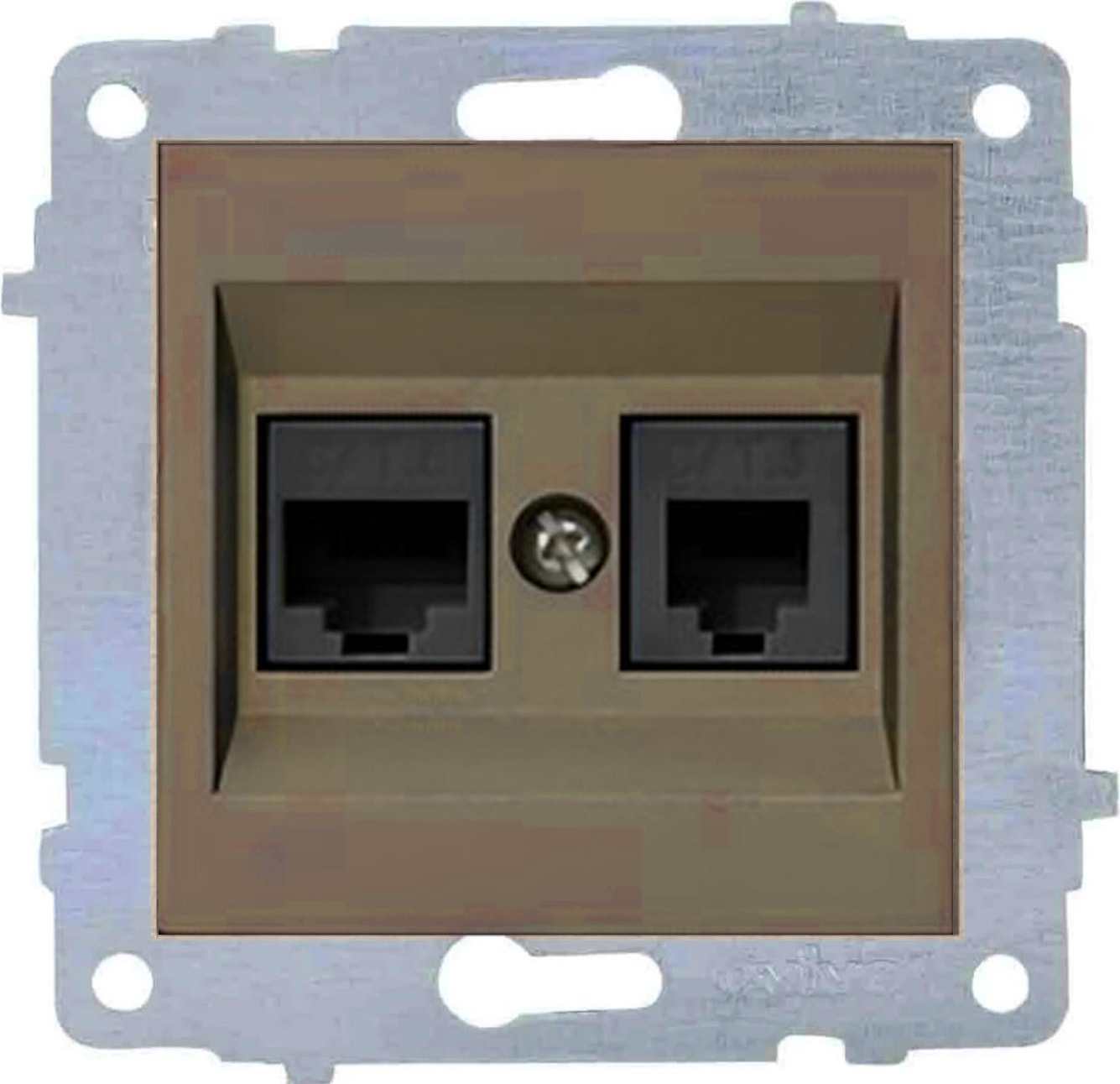 Grano Metalik Mocha Cat3 Cat4 Telefon ve Data Prizi