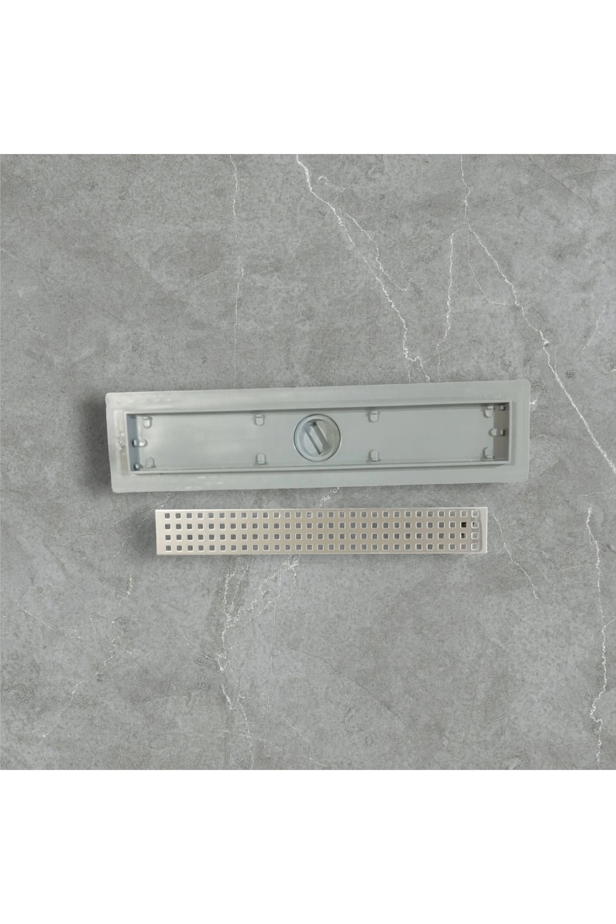 vera 40 cm duş kanalı süzgeçi paslanmaz krom ızgara koku önleyen yapı