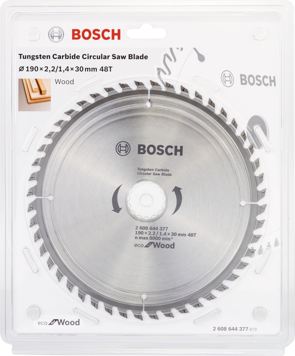 BOSCH Daire Testere Bıçağı Eco For Wood 190X30 mm 48 Diş 2608644377