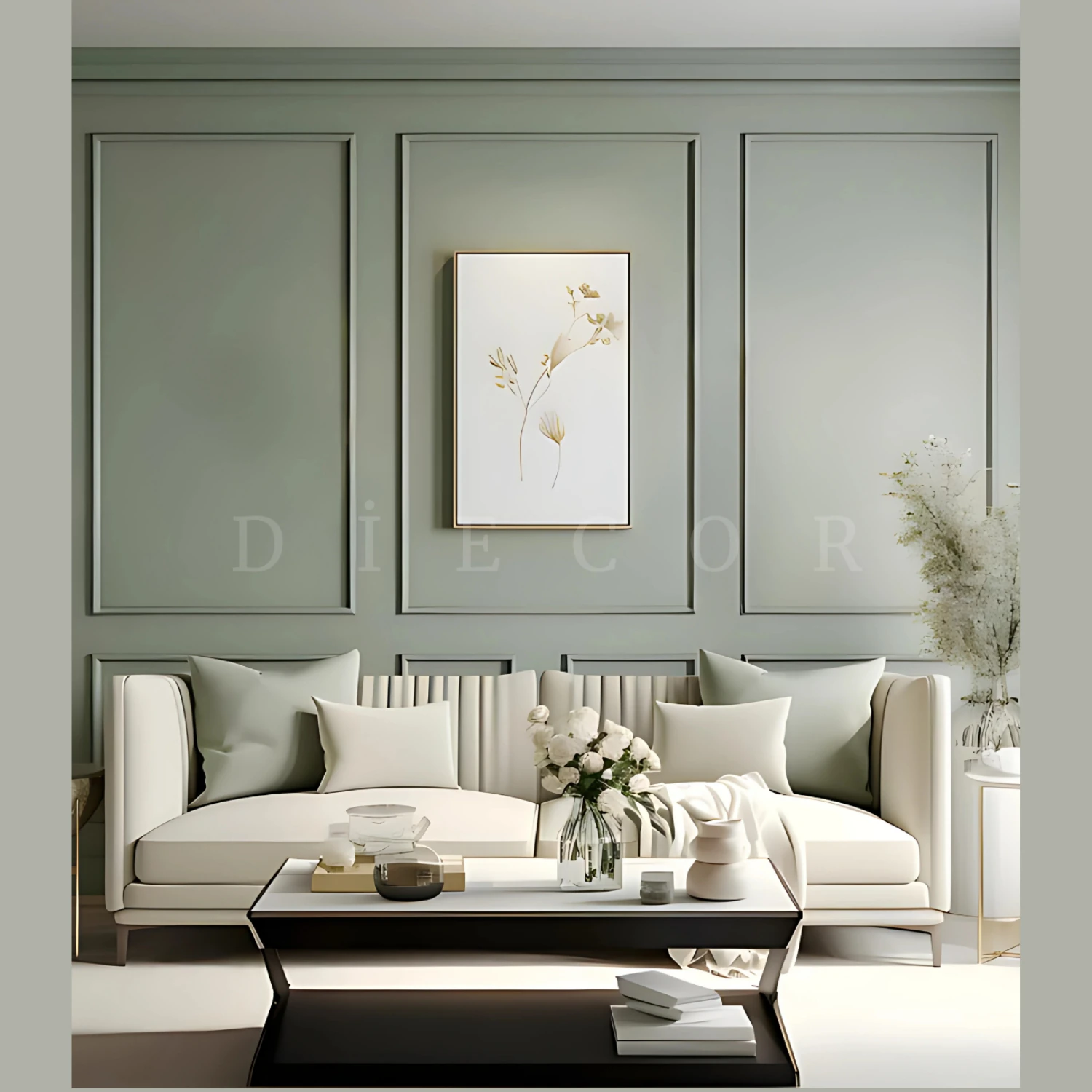 Dekoratif Boyanabilir 25 Adet 2,5 cm Polistren Duvar Çıtası