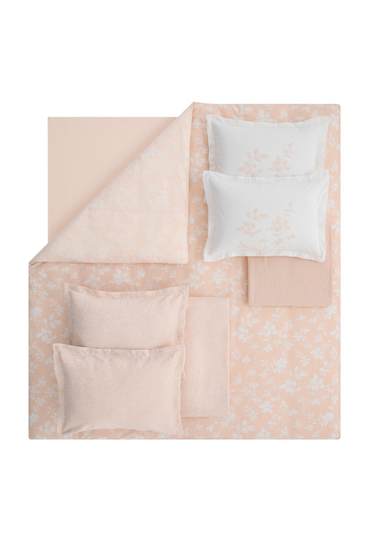 Etta Çift Kişilik Fall Winter Çeyiz Seti 8 Parça - Pudra