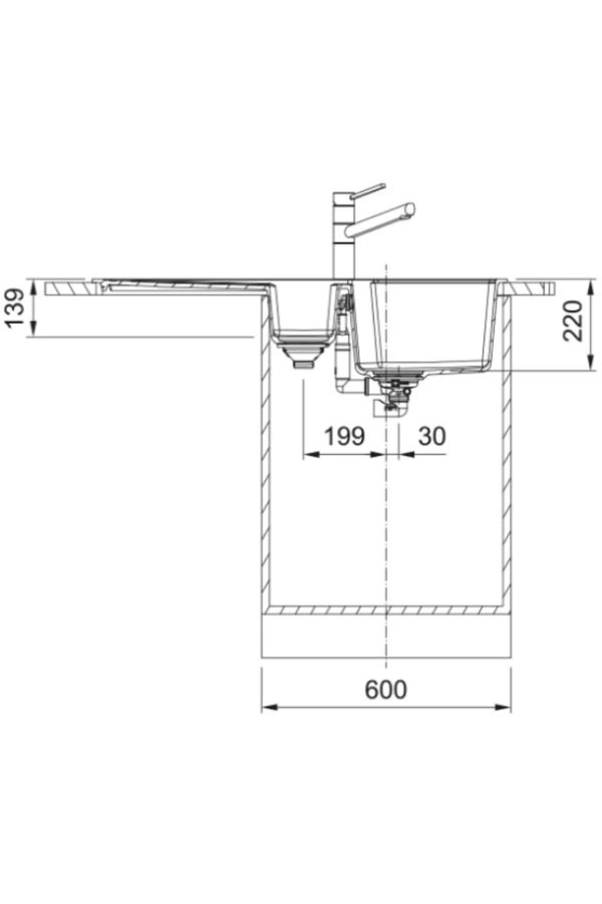 Ubg 651-100 Stone Grey Eviye