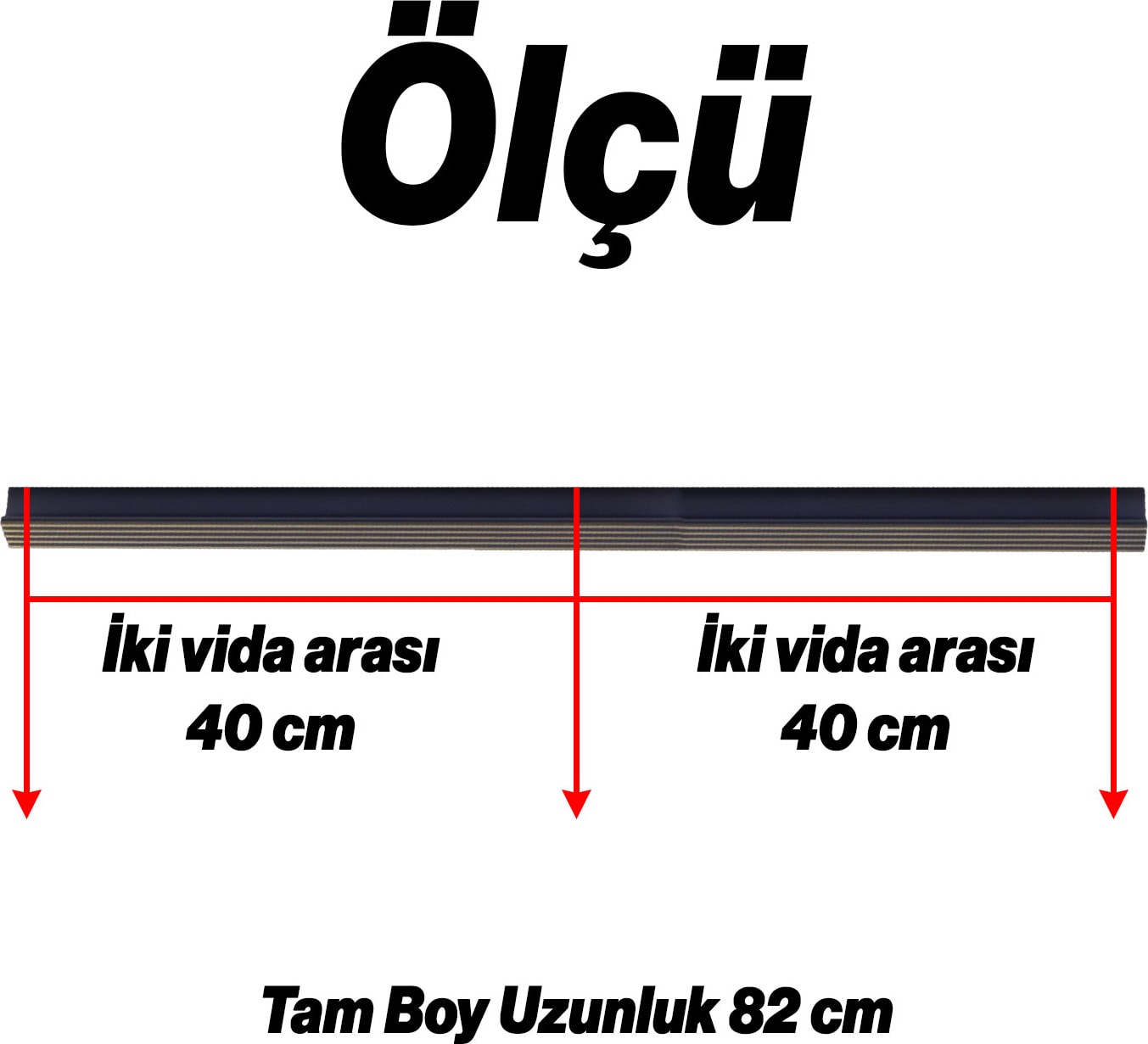 Foça Soft Antik Sarı 800 mm Uzun Metal Kulp 3 Vidalı Mobilya Çekmece Dolap Kapak Kulpları Premium