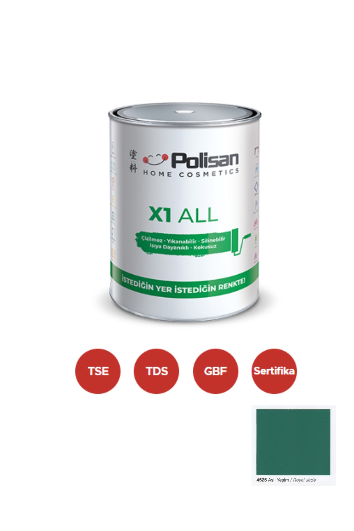 POLİSAN POLİSAN X1 ALL Dönüşüm Boyası 0,75 Lt Asil Yeşim / 4525