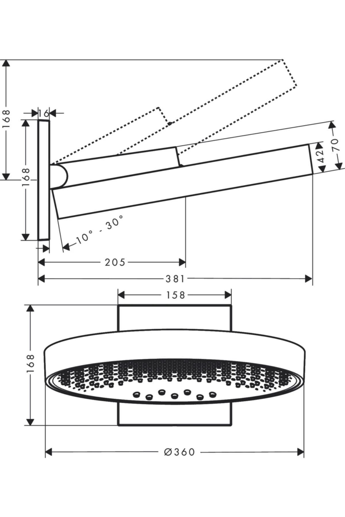 Tepe Dusu 360 3jet Duvar Baglantısı Ile Krom