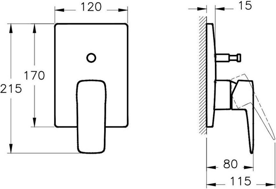 Root Square Ankastre Banyo Bataryası (Sıva Üstü Grubu), F.nikel