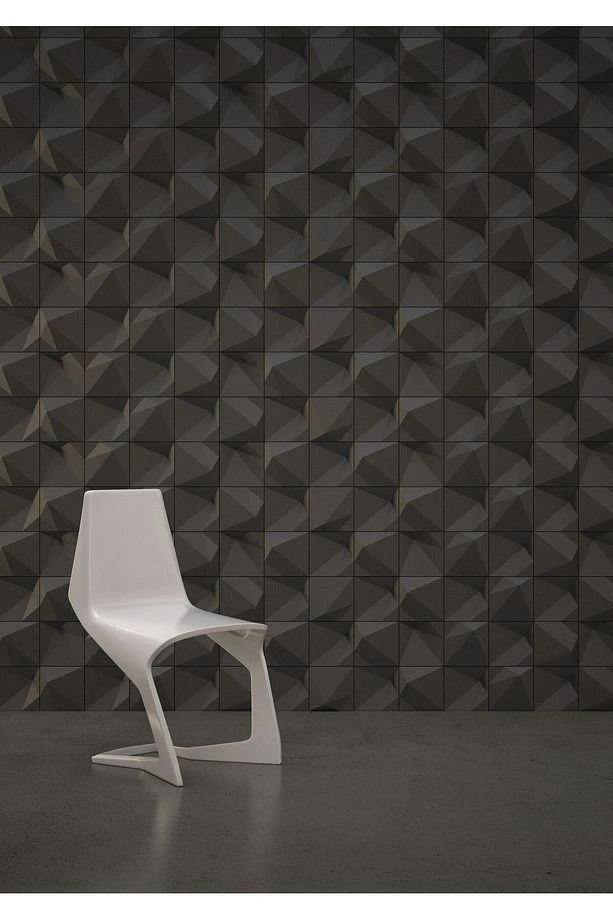 Penta 3 Boyutlu Dekoratif Duvar Paneli (1M2) (-SİYAH-)