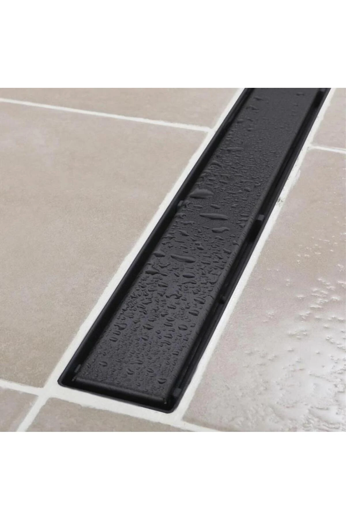 Line 6 40 cm Plain Izgaralı Duş Kanalı Siyah