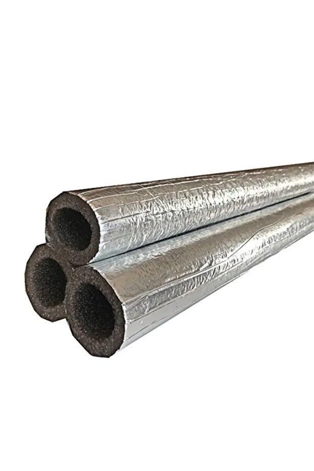 20'lik Folyolu Izole Boru(1 Metre) 22/10 Folyolu Isı Yalıtım Izolasyon 50 Adet