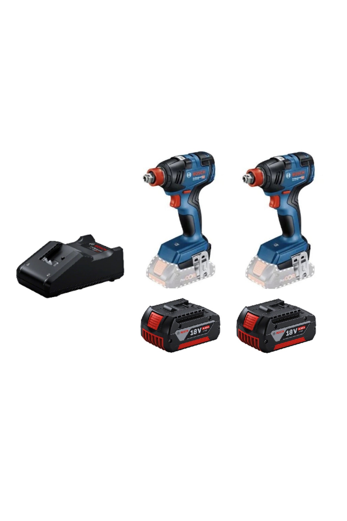 GDX 18V-200 Çift Akülü Somun Sıkma ikili set 4.0Ah