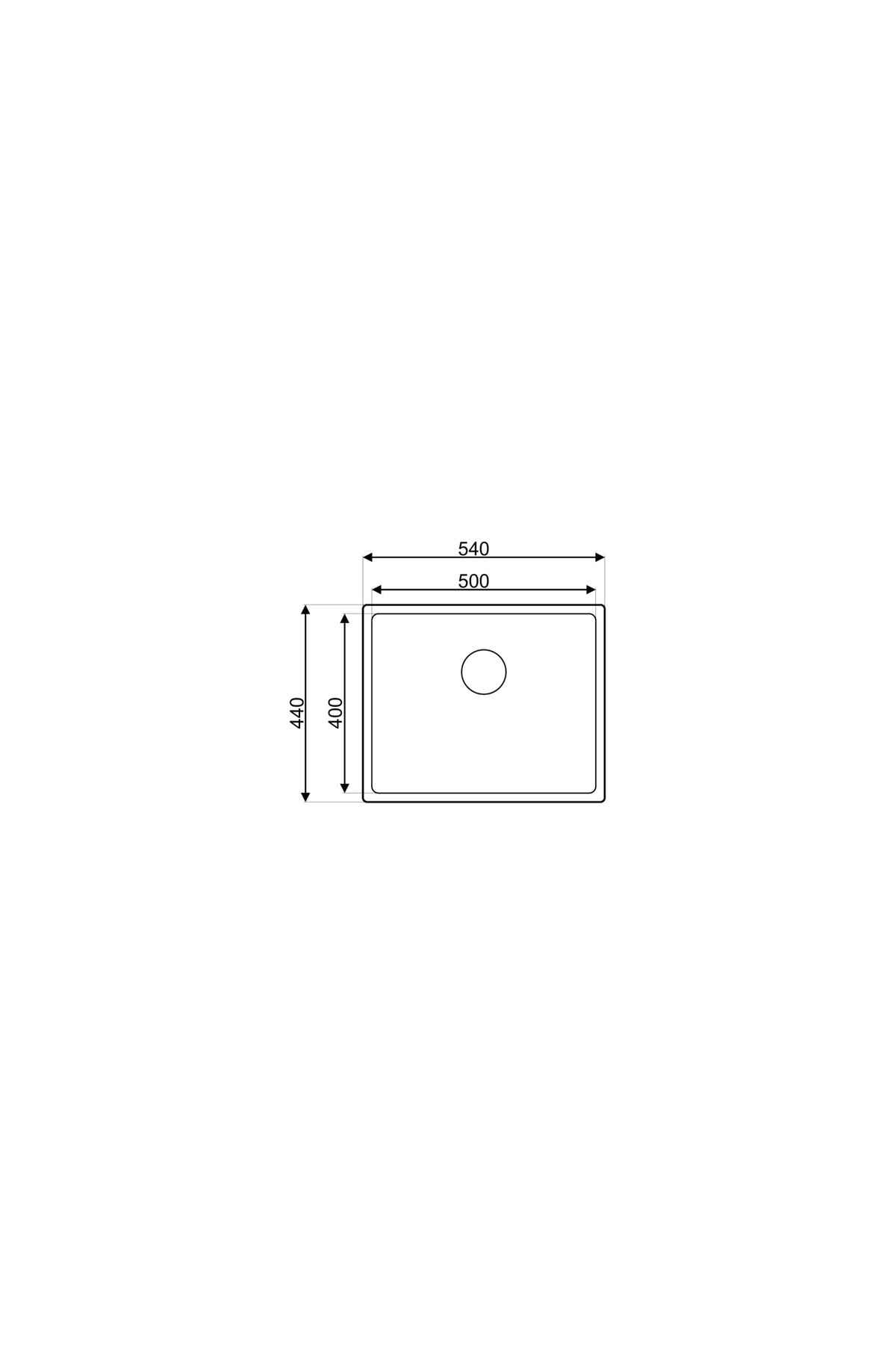Inox (40×50 cm) Paslanmaz Çelik Evye, Mutfak Lavabosu, Yalıtımlı