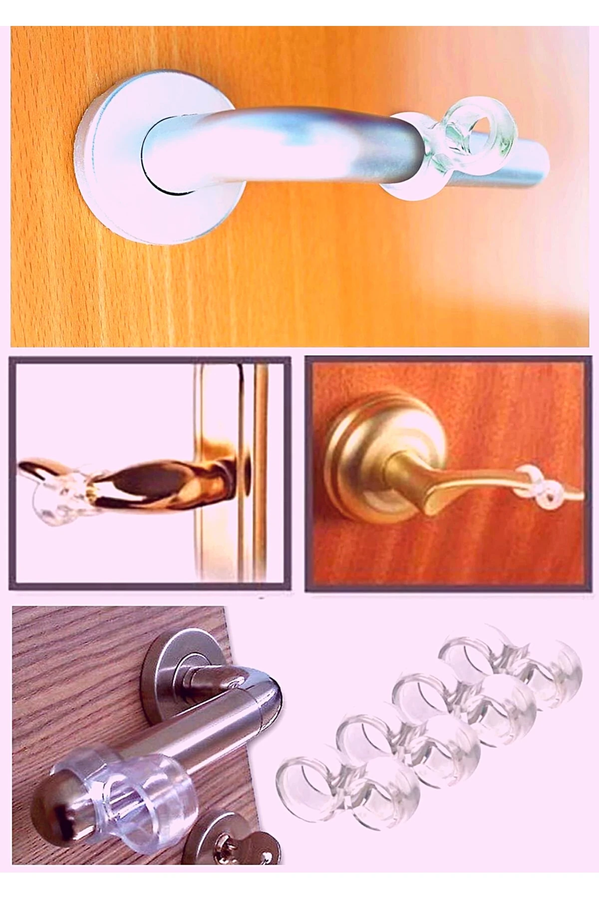 Şeffaf Silikon Kapı Pencere Kolu Stoperi Kapı Pencere Tamponu Duvar Koruyucu Kapı Pencere Durdurucu