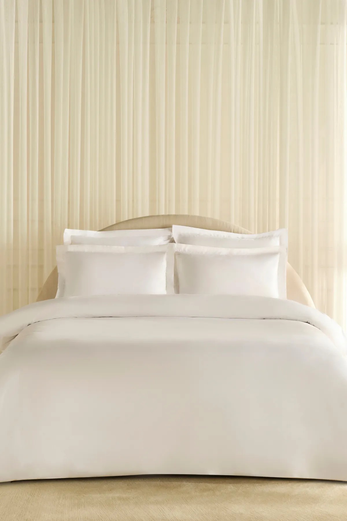 White Collection Ina Çift Kişilik Percale Nevresim Takımı Beyaz