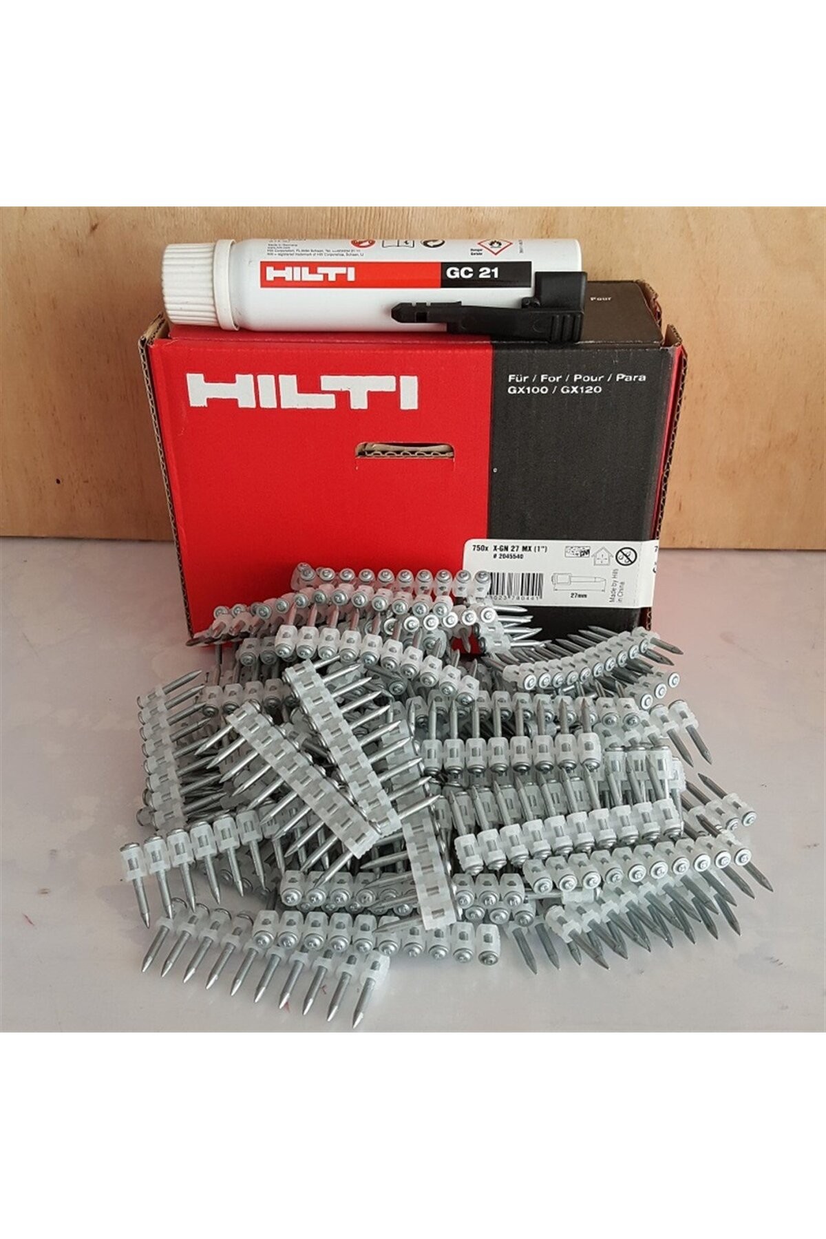 Gx 120 Gazlı Tabanca Çivisi 2.7 Mm 750 Adet Gc 22 Gaz Tüpü Dahil