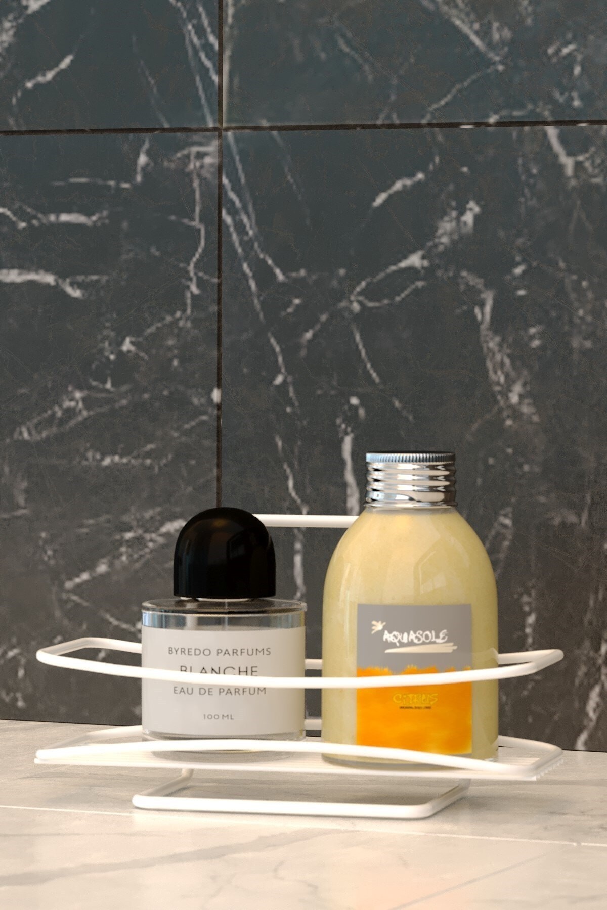 Tek Katlı Banyo Rafı Beyaz Bk004