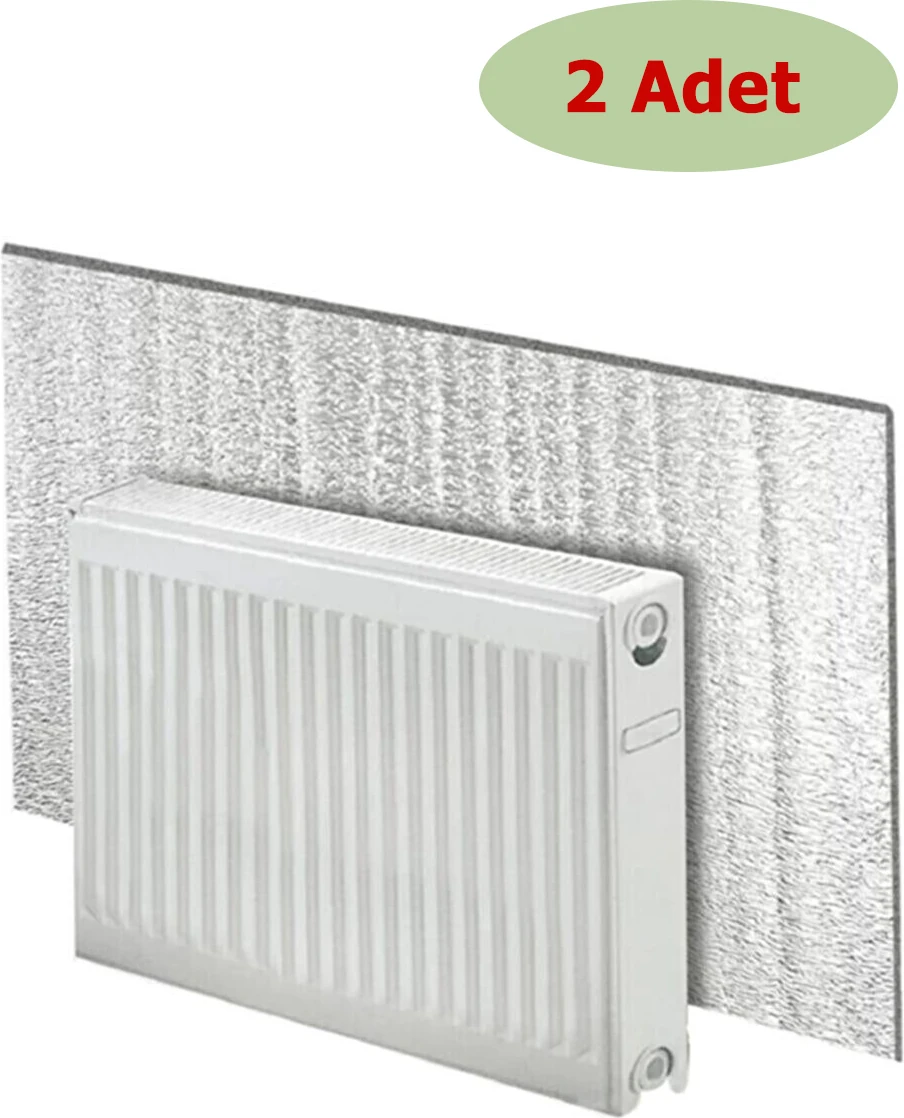 2 Adet Kalorifer Arkalığı Radyatör Petek Arkasına Alüminyum Folyo Isı Yalıtım İzolasyon Levhası