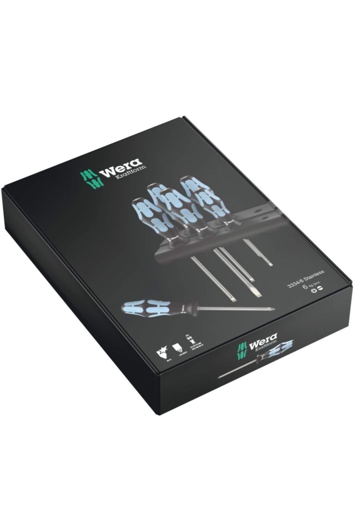 WERA 3334 /6 Paslanmaz Tornavida Seti 05032060001