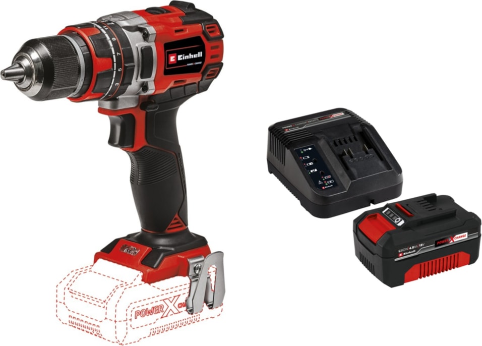 EİNHELL Tp-Cd 18/50 Li-I Bl Solo Vidalama + 1 x 4 Ah Starter Kit Akü