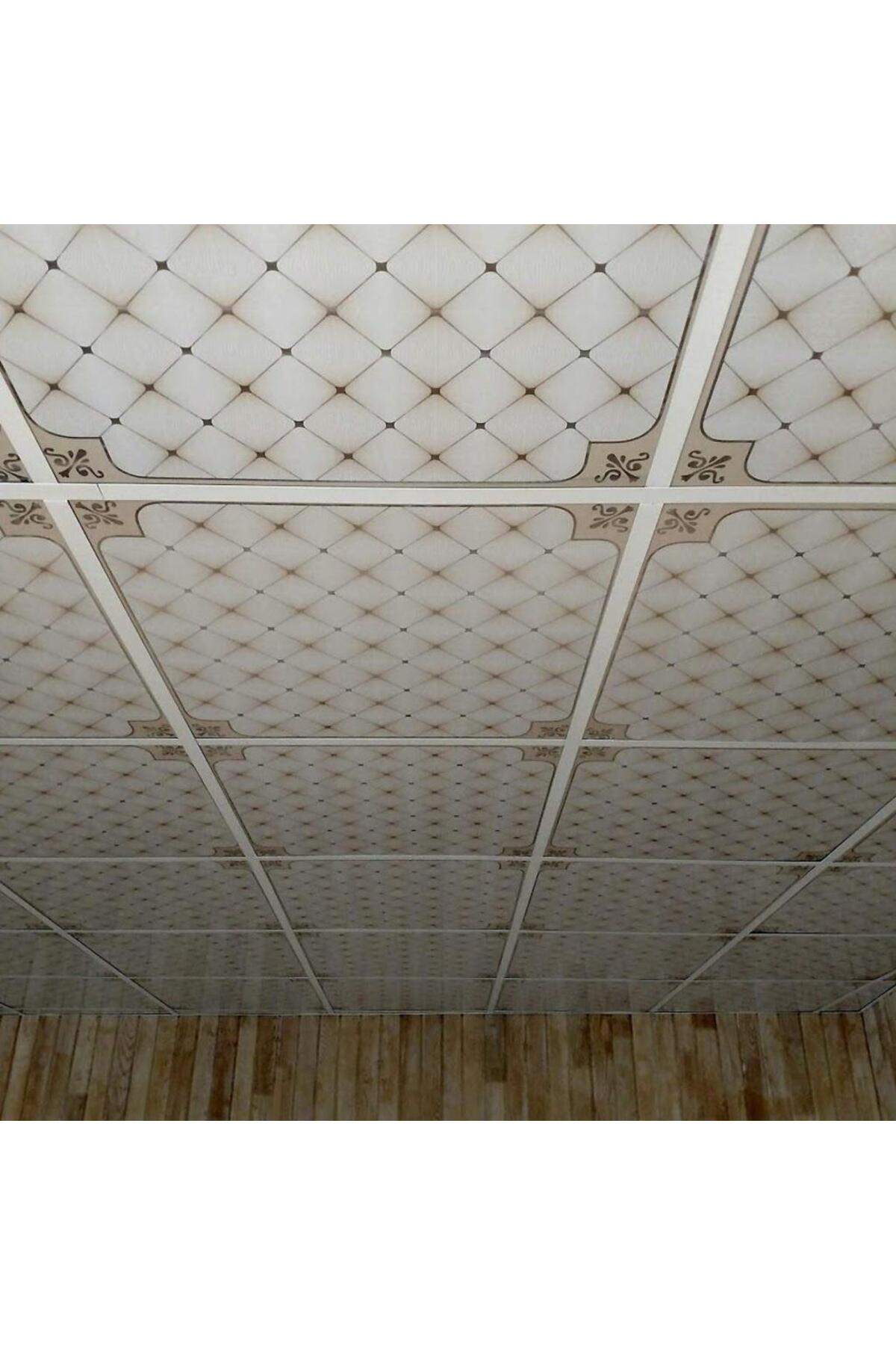 60x60 Pvc Petek Desen Asma Tavan Paneli 1paket 20ad 7.2m2