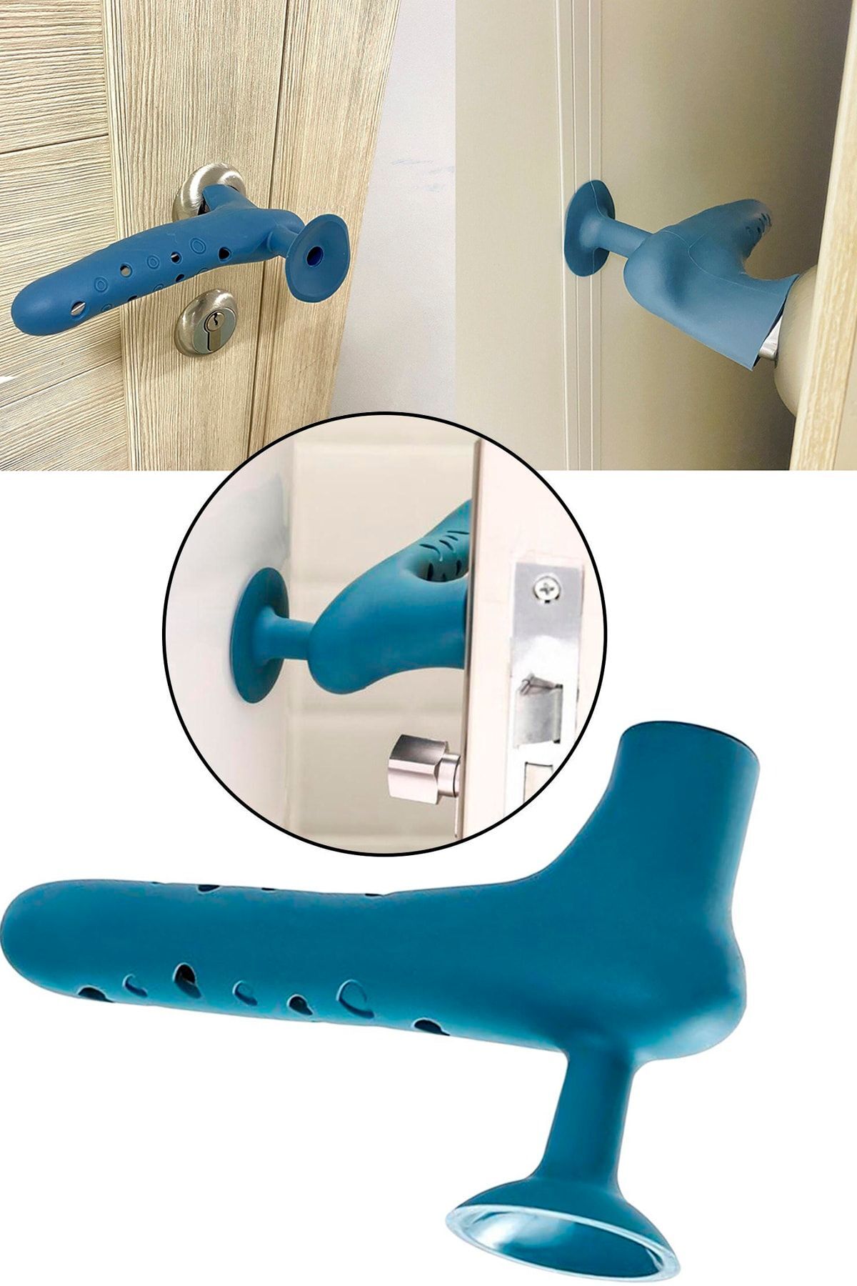 Silikon Kapı Kolu Stoperi Duvar Koruyucu Pencere Tutucu Stoper