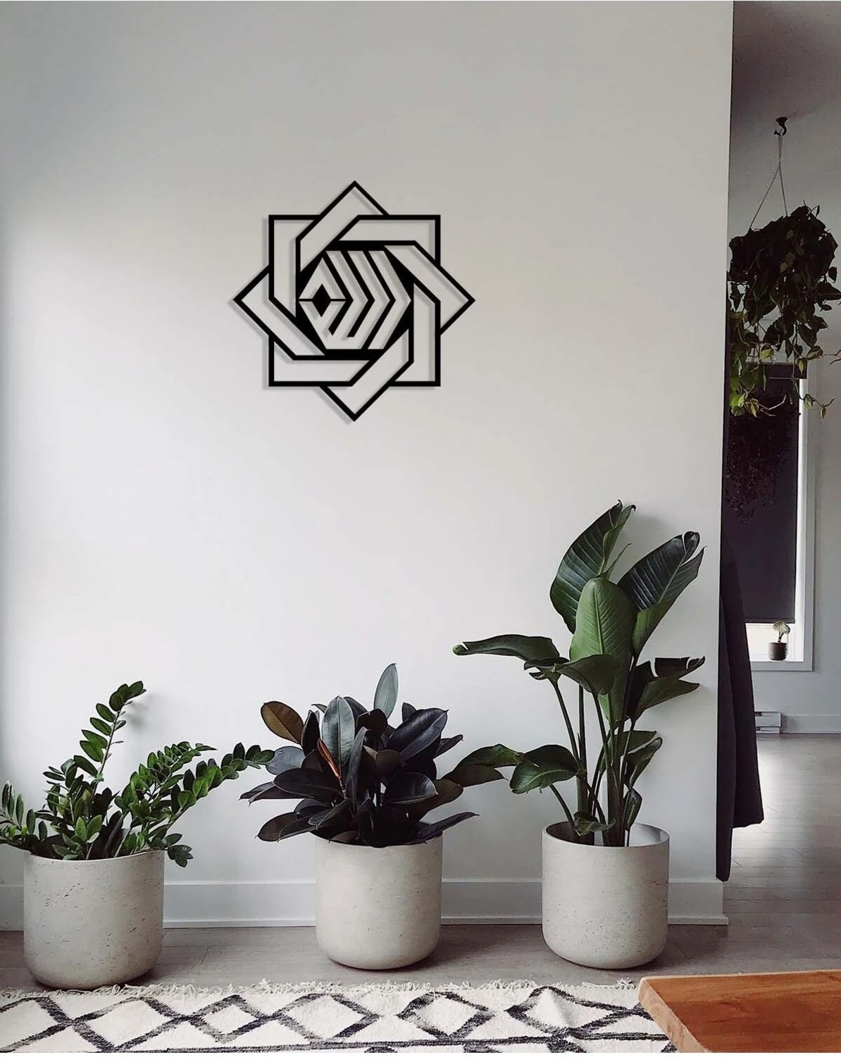 -Allah Islami Metal Tablo - Islami Ev Dekorasyonu - Dini Duvar Tabloları - 50 X 50 - Cm - Sıyah-Islm-024