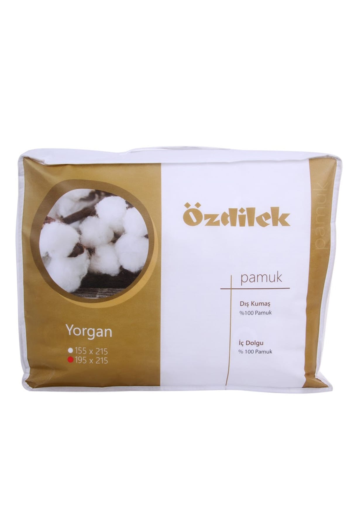 Pamuk Dolgulu Tek Kişilik Yorgan 155x215 cm