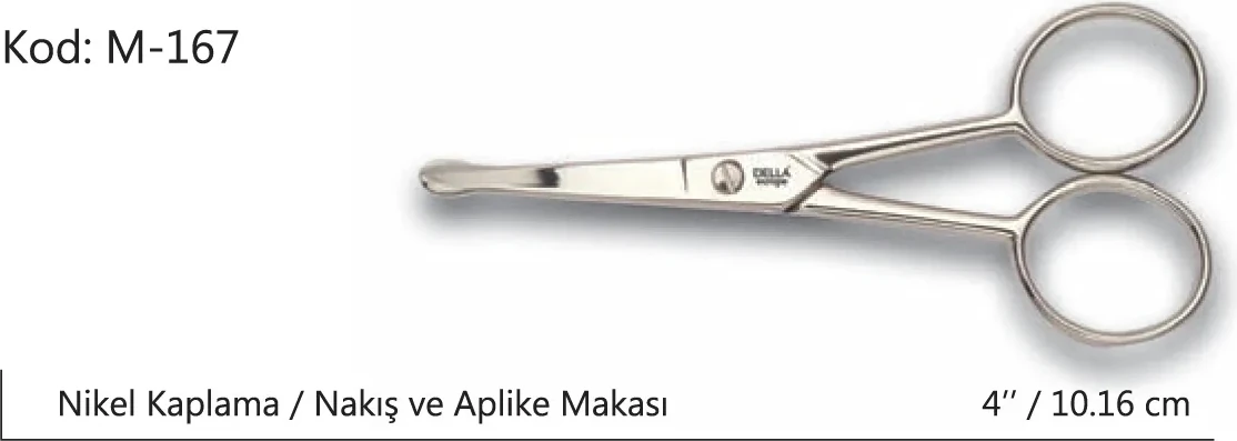 Europe Aplike ve Nakış Makası Kıvrık Küt Uçlu No:4 10,16 cm