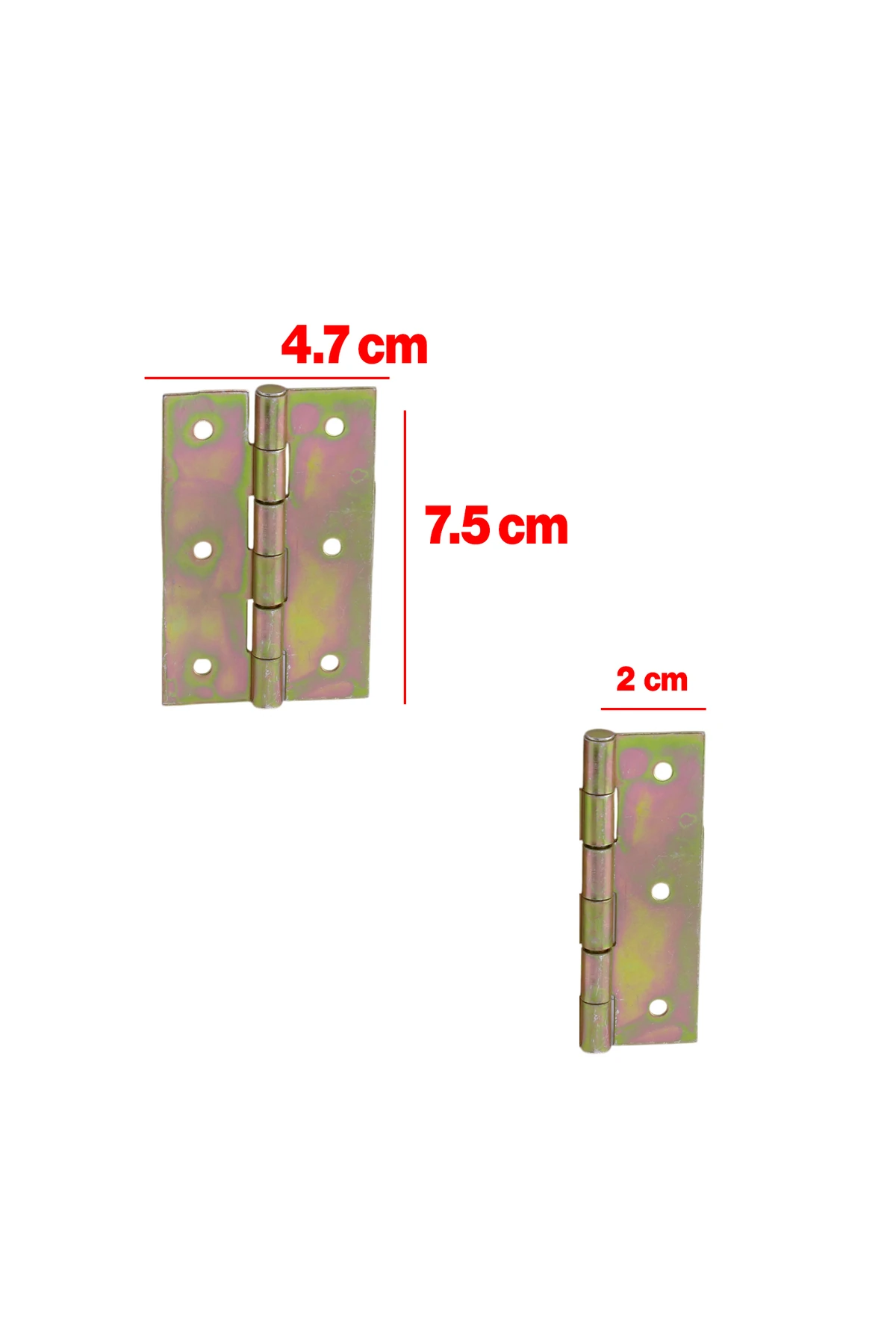 2 Adet Prinç Sarı No 3 Metal Yaprak Menteşe Mobilya Pencere Kapı Dolap PVC Menteşesi İki Kanat