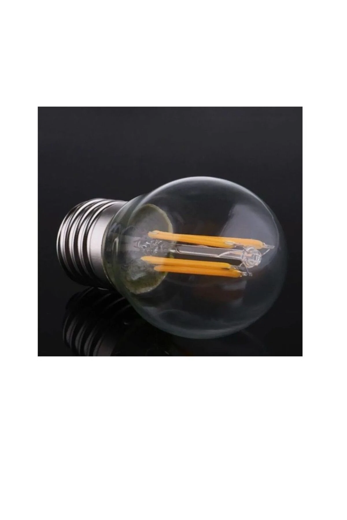 G45 Şeffaf Cam E27 Mini Led Ampul - 6500 Kelvin Beyaz