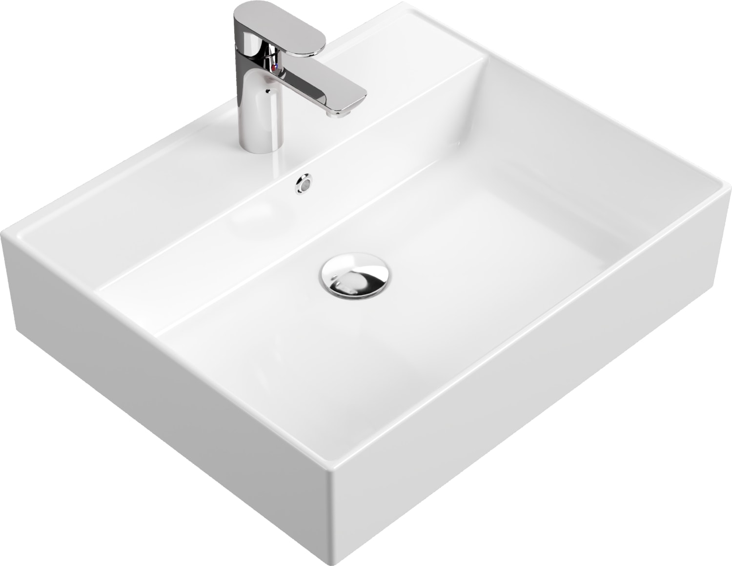 Sifon Tapası - Bas Aç - Parlak Krom Başlıklı -Taşma Delikli-Pis Su Çıkış Borusu Hariç