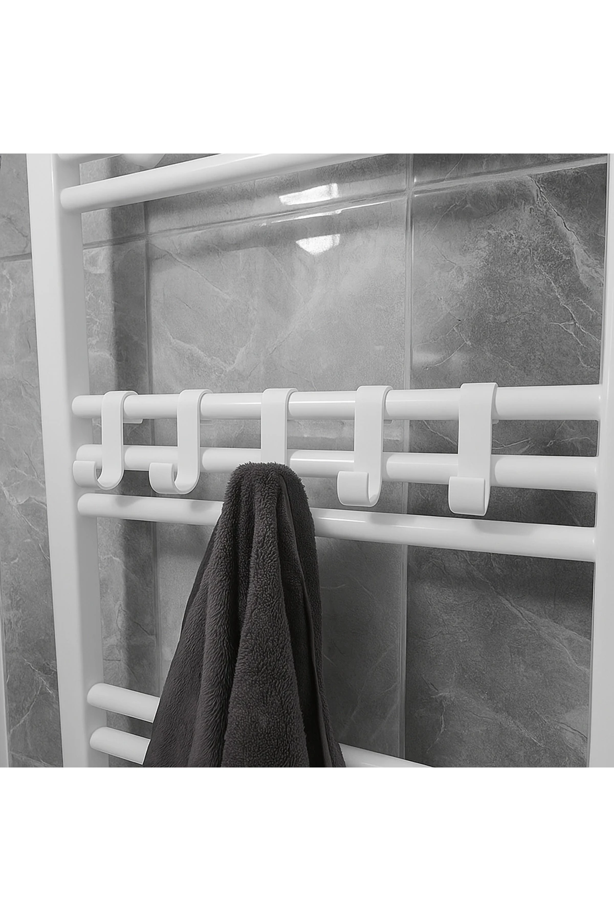 Havlupan askı aparatı, 5 adet, havlu ve bornoz askısı, havlu askısı, banyo toparlayıcı, duşa kabin.