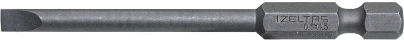 İZELTAŞ Izeltaş 4860200745 Uzun Düz Bits Uç 4.5X75 mm
