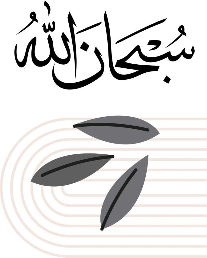 bohem Subhanallah-Allahuakbar-Alhamdulillah Kombini |çerçeveli Cam Tablo 3lü Dikey
