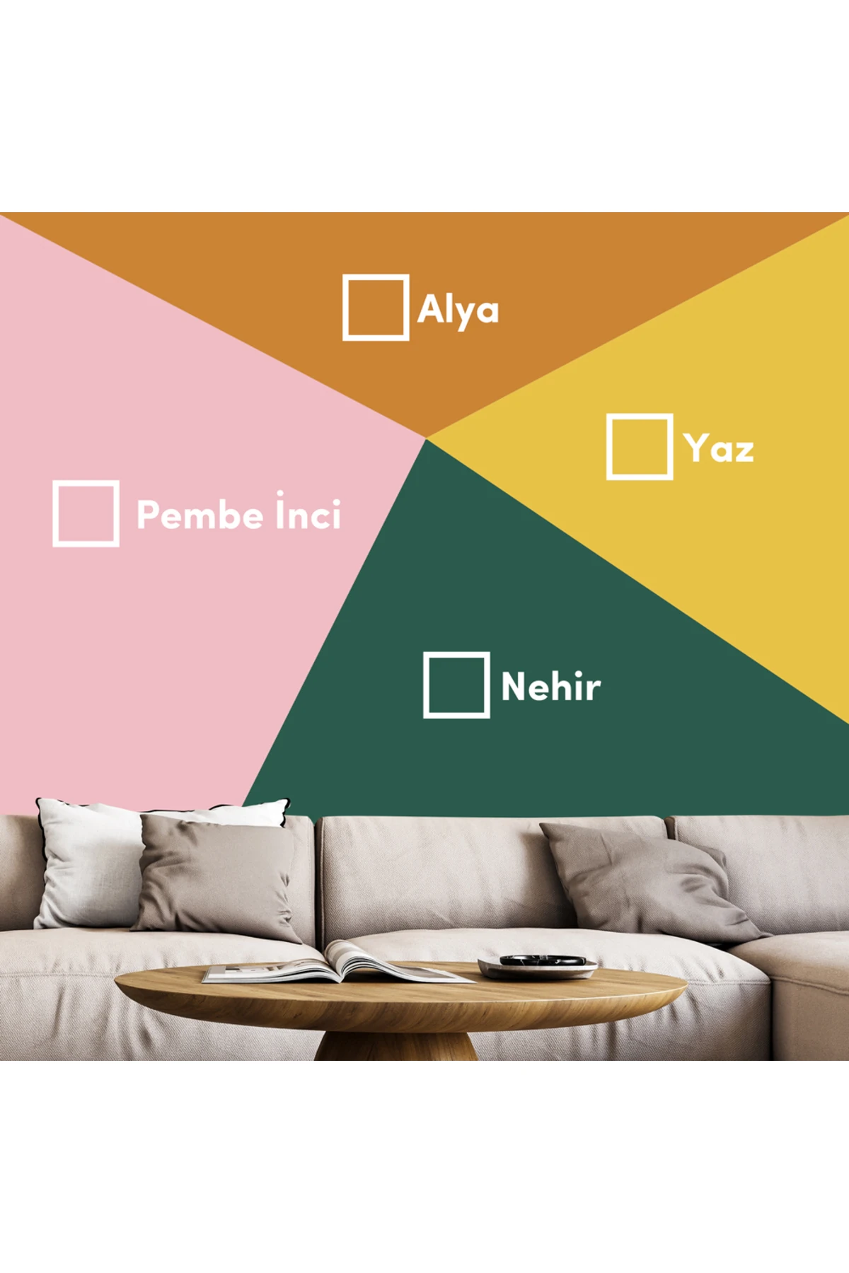 Geometrik Duvar Boyama Seti 8