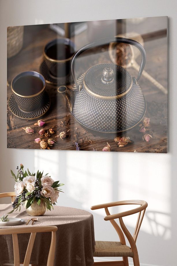 Çay Saati | Mutfak Temalı Cam Tablo | 50x70 Cm