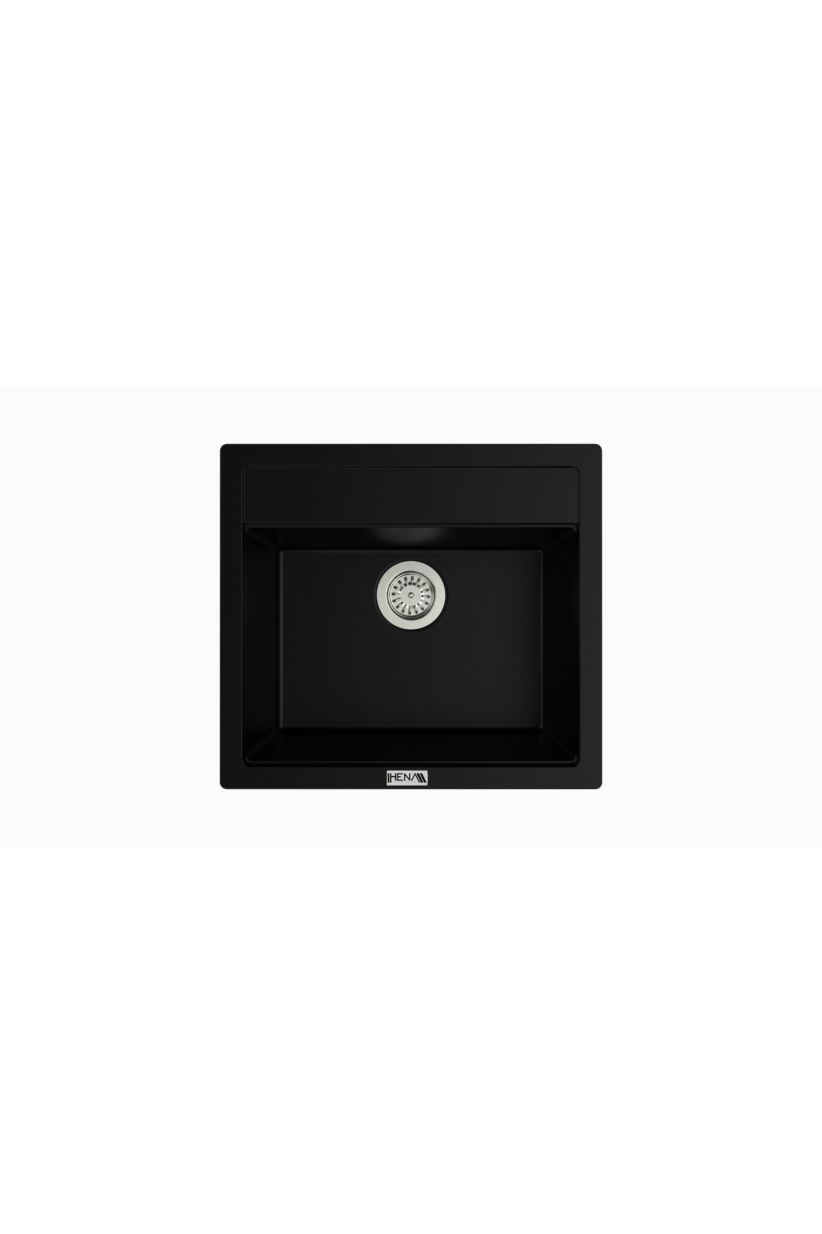 Granit Eviye 1 Gözlü Siyah 55x50 Granit Evye Kuvars