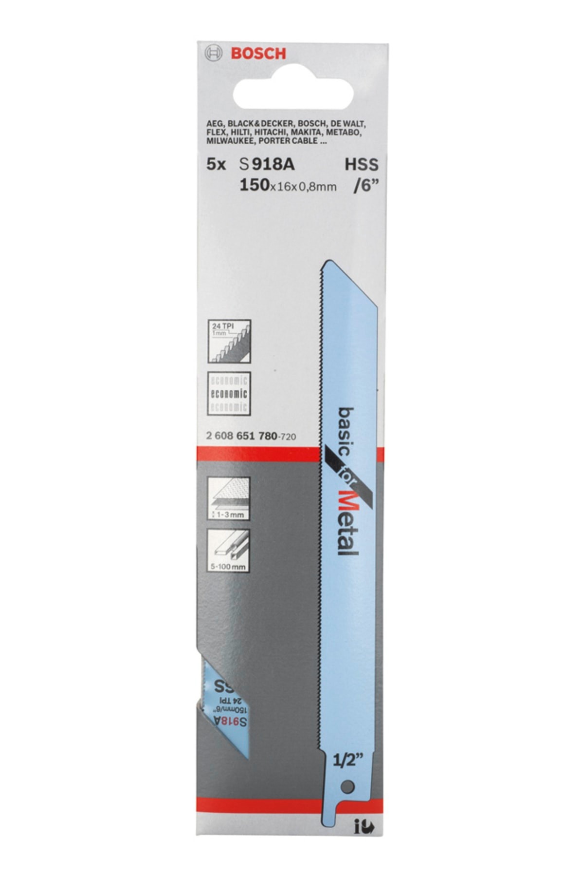 S 918 Af Basic For Metal 5'li Panter Testere Bıçağı - 2608651780