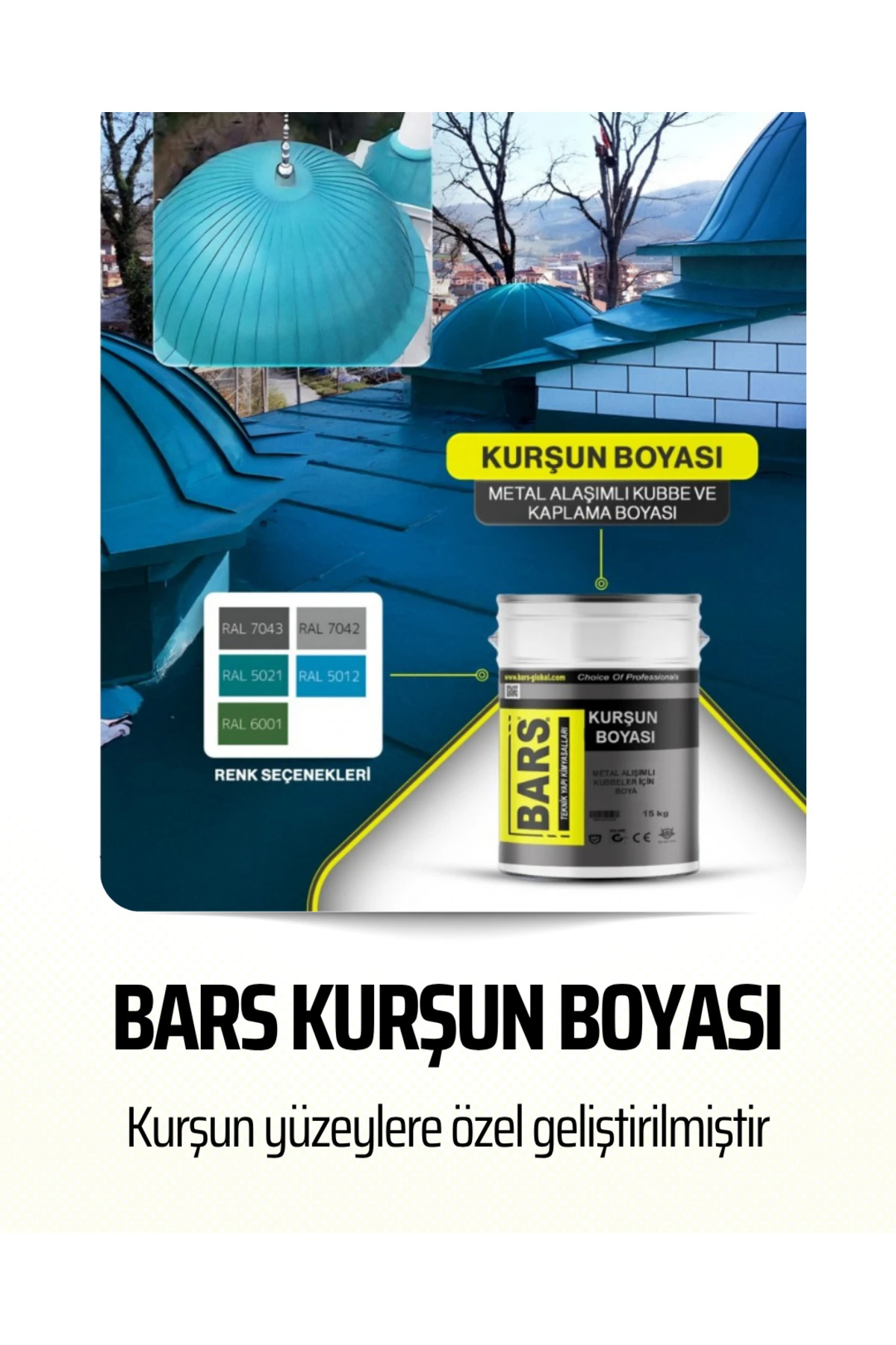 Kurşun Yüzeyler İçin Su Geçirmez, UV ve Darbe Dayanımlı Restorasyon Boyası
