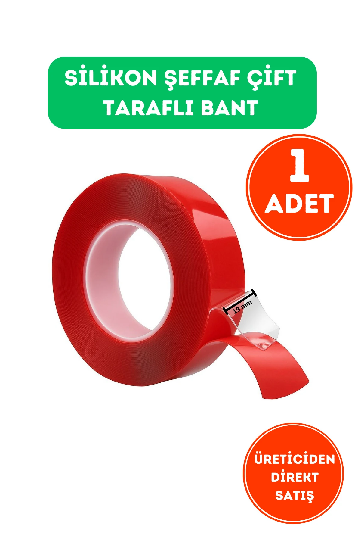 Yüksek Mukavemetli Çift Taraflı Doku Bandı Bant Nano Teknolojili