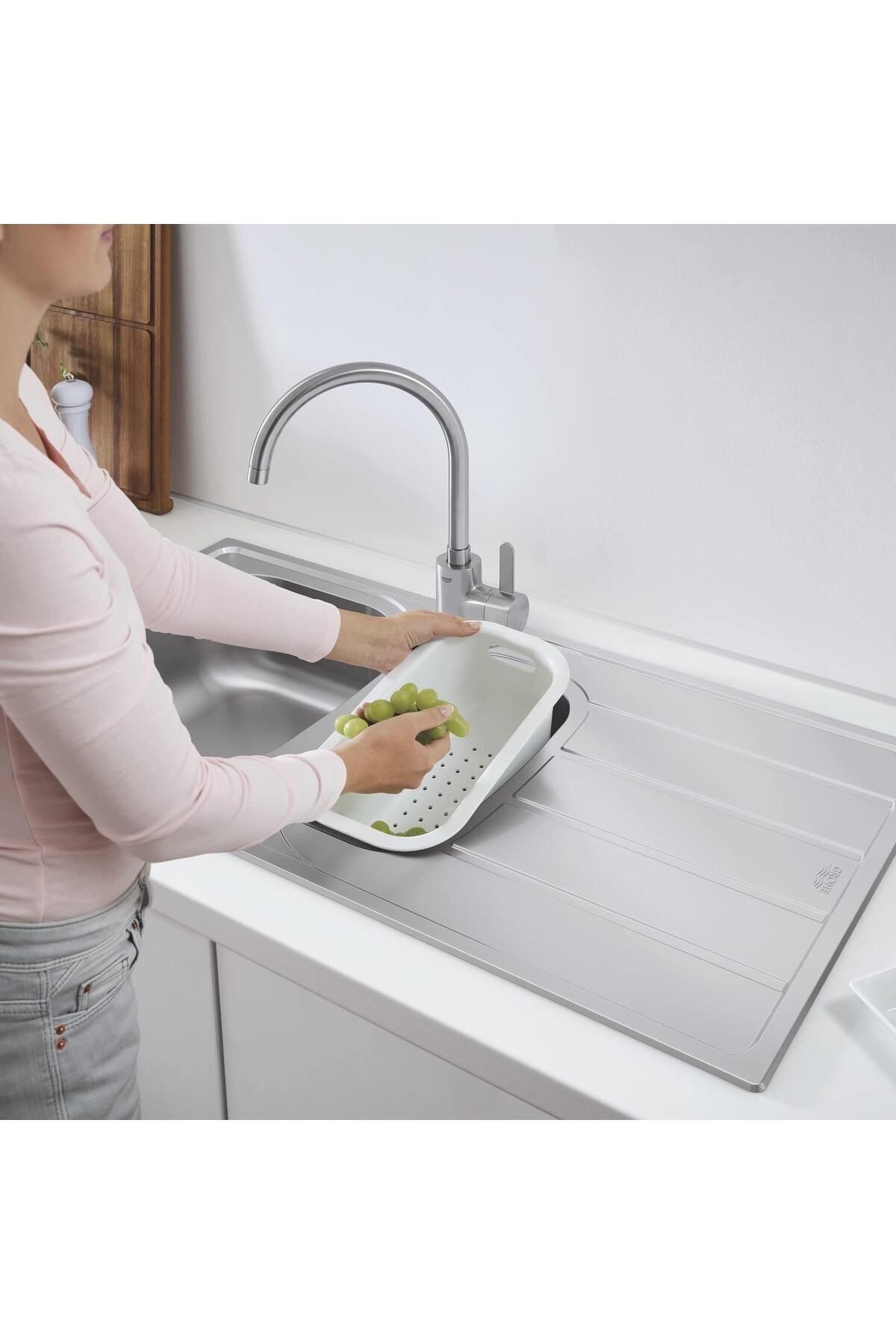 K200 Süzgeçli Paslanmaz Çelik Eviye Çelik - 31564SD1