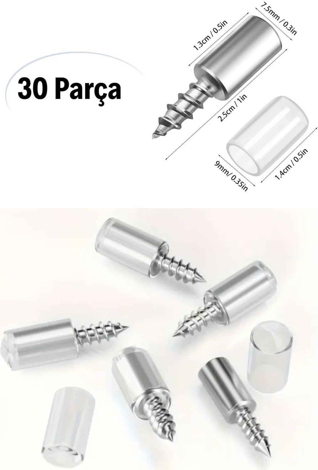 ® 30 Adet Dayanıklı Metal Raf Tutucu Raf Pimi