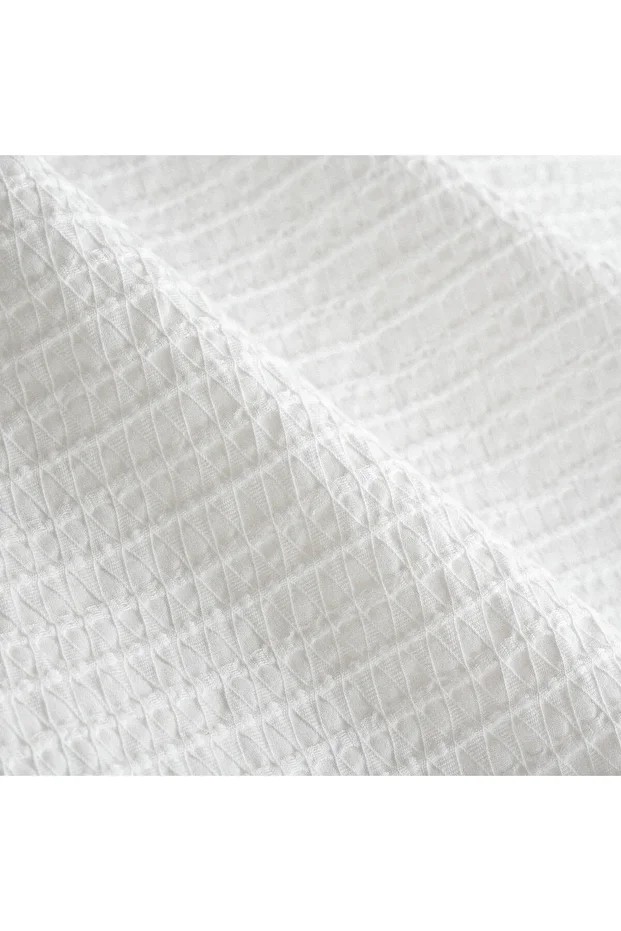 Ayda Çift Kişilik Nevresim Takımı %100 Organik Pamuk Dokuma Krem 200x220 Cm