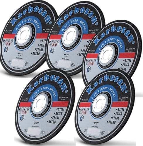 KARBOSAN A 36 T Bf80 Metal Kesme Taşları 230X3,0 X22.23 5 Adet